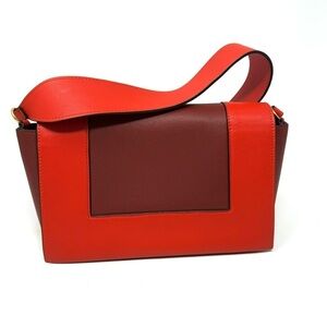 Celine Phoebe Philo Red Frame Box Crossbody Bag – Iconic Structured Leather